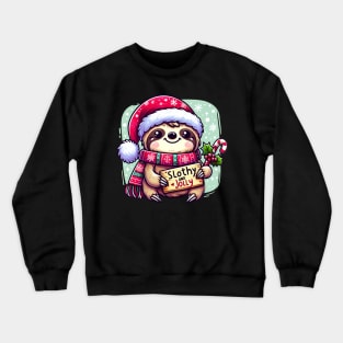 Slothy and Jolly - Cute Christmas sloth Crewneck Sweatshirt